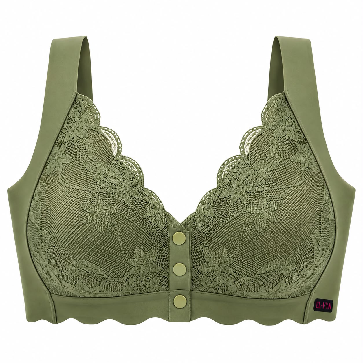 EL-VYN Secret – Floral Lace Front Button Comfort Bra