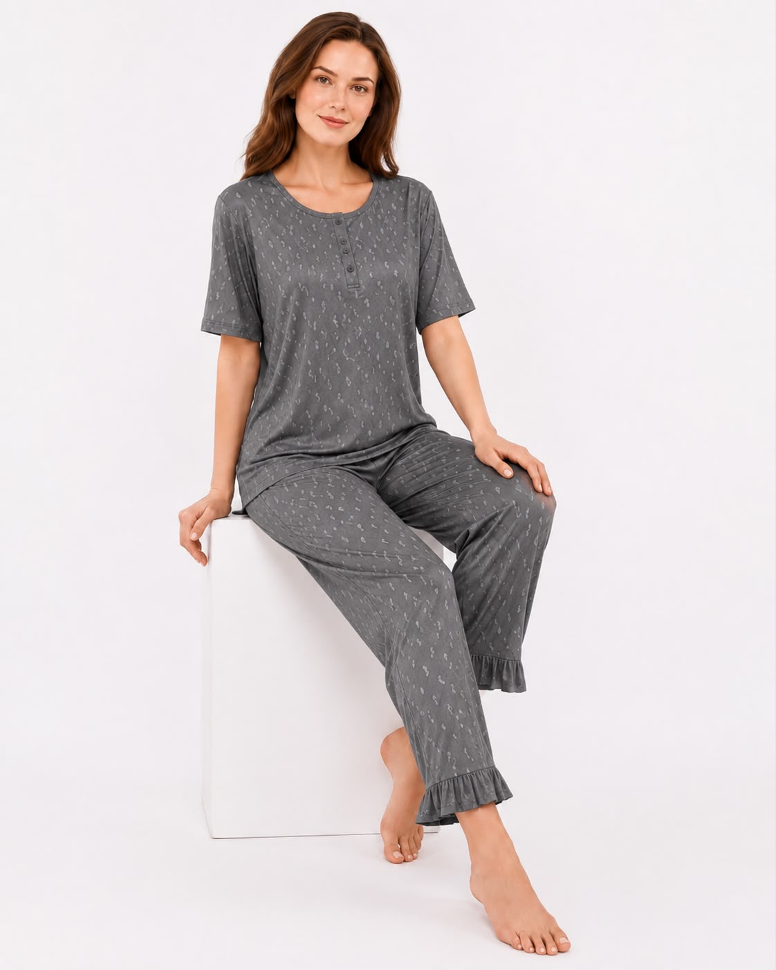 EL-VYN Secret Cozy Cotton Night PJ Set
