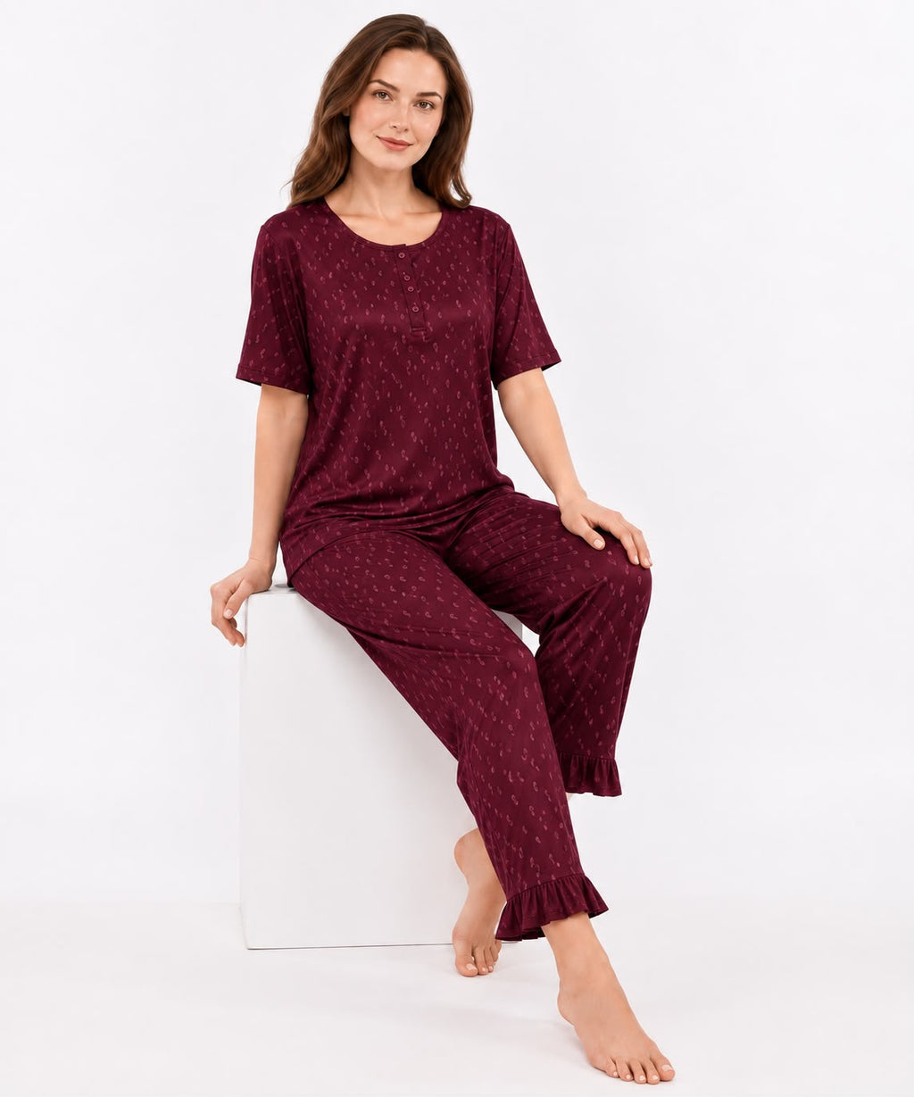 EL-VYN Secret Cozy Cotton Night PJ Set