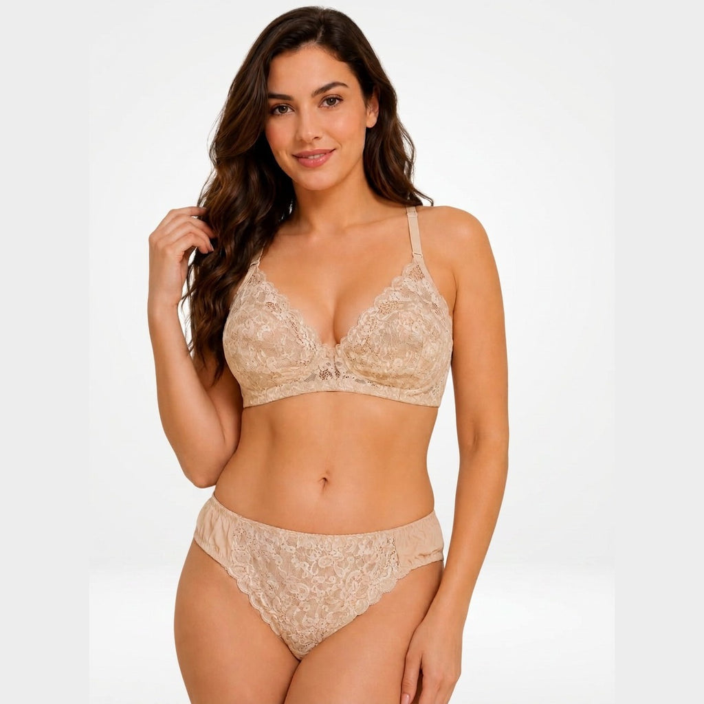 EL-VYN Secret Elegant Lace Comfort Bra & Panty Set