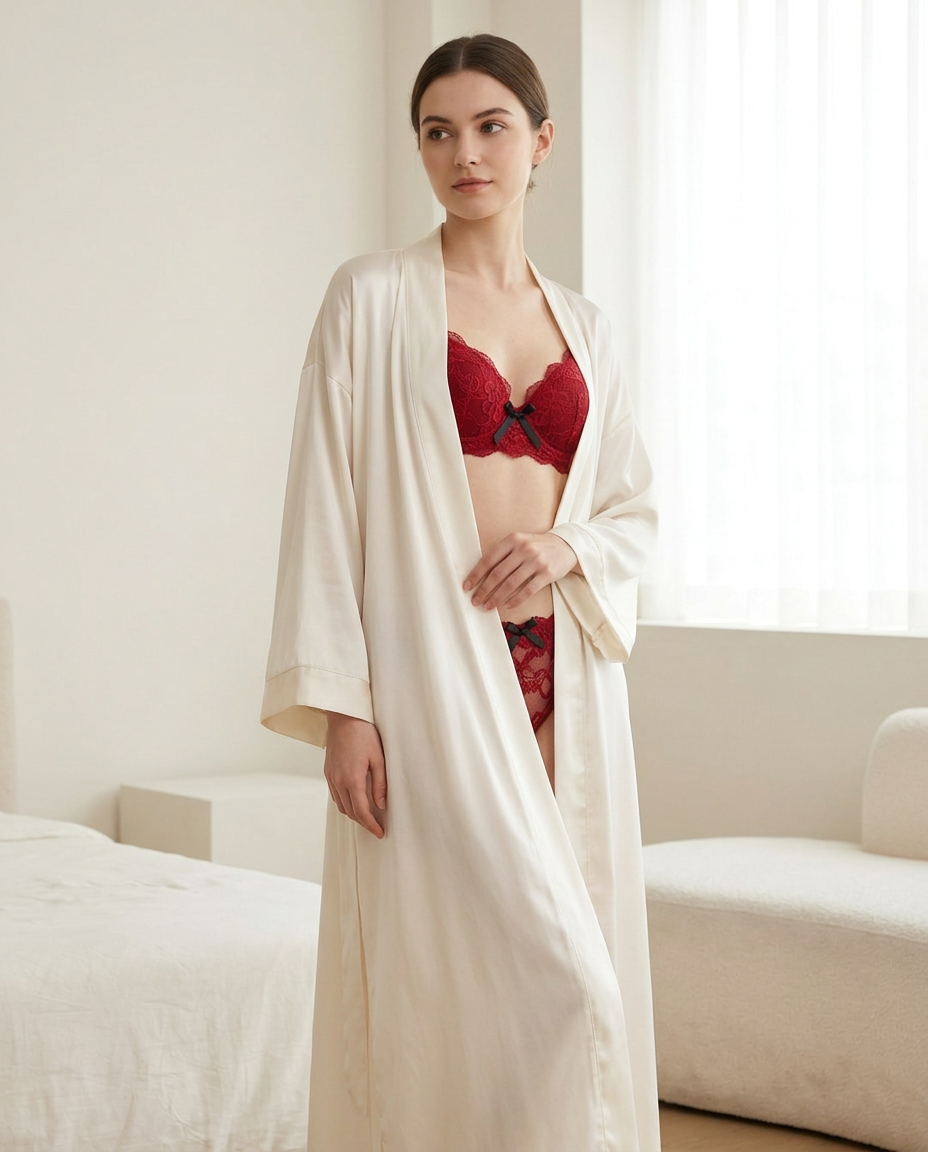 EL-VYN SECRET Floral Lace Bra & Panty Set – Ruby Red