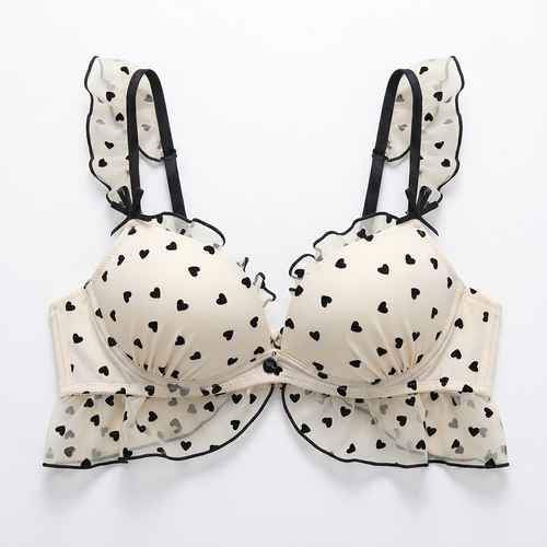 EL-VYN SECRET Black Heart Embroidered Lingerie Set